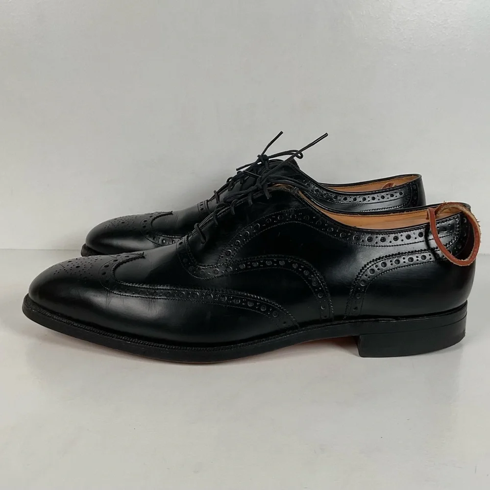 Vintage Johnston Murphy Oxford Shoes | USA Made | Classic Black | Men’s 12 D